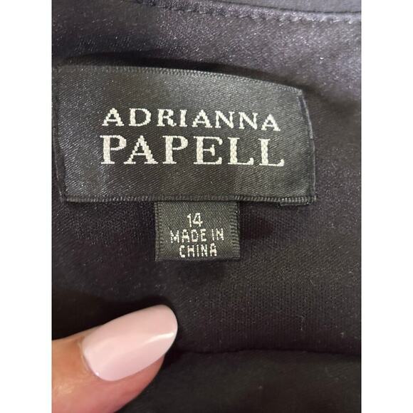 Adrianna Papell black dot dress, 14, Easter, party, fit and flare, retro glam - Picture 7 of 7